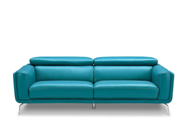 Blue Leather Sofa